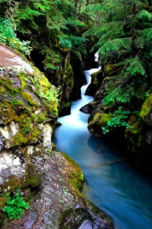 Images Dated 22nd February 2006: Waterfall in Glacier National Park