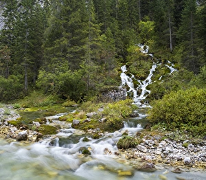 Images Dated 15th September 2014: Waterfall in the Karwendel valley in the Alpenpark Karwendel. Europe, Central Europe