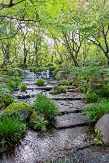 Images Dated 7th October 2024: Waterfall in Koko-en Garden, Himeji, Japan