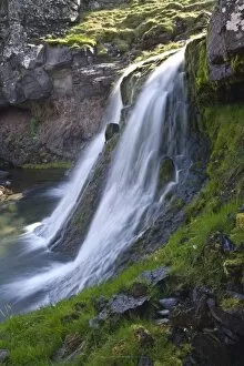 Waterfall on the Latrabjerg peninsula in Iceland