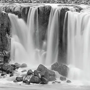 Romantic Prints: Waterfall Selfoss in the Vatnajokull National Park
