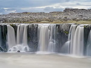 Romantic Prints: Waterfall Selfoss in the Vatnajokull National Park