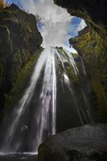 Waterfall on the southern coast of Iceland