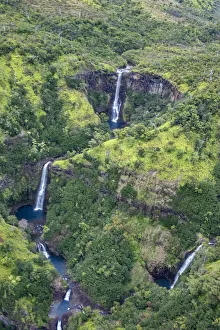 Waterfalls in Waimea Canyon State Park, Kauai, Hawaii, USA