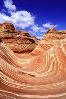 Images Dated 19th July 2018: The Wave, Coyote Buttes, Paria-Vermilion Cliffs Wilderness, Arizona, USA