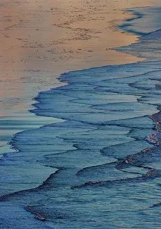Images Dated 31st July 2023: Wave patterns on Benson Beach at Cape Disappointment State Park, Washington State, USA