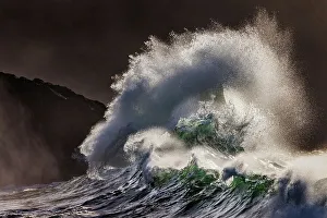 Powerful Prints: Waves crash at Cape Disappointment State Park, Washington State, USA