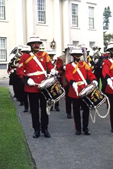 Band Prints: Welcome to Bermuda Colorful Marching Regiment Band at Government House in Hamilton