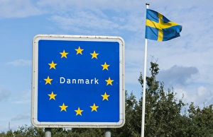 Images Dated 2028: Welcome to Denmark sign of EU from Germany to Denmark