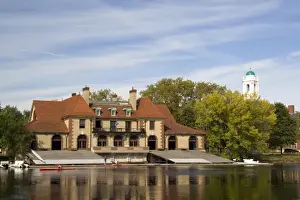 Images Dated 8th October 2008: Weld Boathouse is a Harvard-owned building on the bank of the Charles River in Cambridge