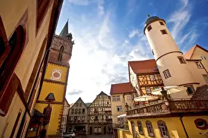 Wertheim Prints: Wertheim, Franconia, Germany, Cross Timbered Houses