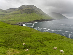 Streymoy Prints: The west coast at Nordradalur. The island Streymoy, one of the two large islands
