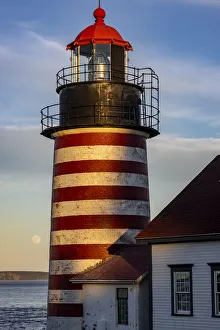 Lubec Prints: West Quoddy Head Lighthouse is easternmost point in USA near Lubec, Maine, USA