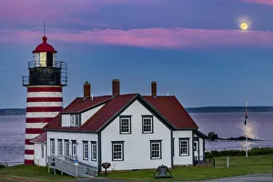 Images Dated 29th June 2021: West Quoddy Head Lighthouse is the easternmost point in USA near Lubec, Maine, USA