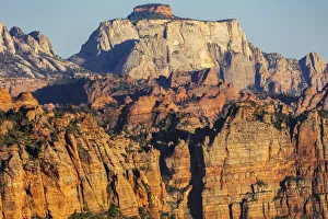 West Temple Prints: The West Temple at days end in Zion National Park, Utah, USA