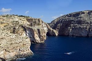 Malta Prints: Wied Iz Zurrieq, Aerial View, Malta Island, Republic of Malta