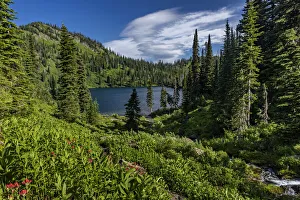 Images Dated 14th August 2021: Wildcat Lake in the Jewel Basin Hiking Area of Flathead National Forest, Montana, USA