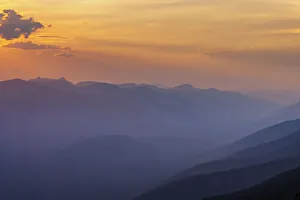 Werner Peak Prints: Wildfire smoke and clouds mixing