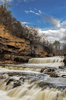 Prints of Willow River Falls at Willow River State Park in Hudson, Wisconsin, USA. (Editorial Use Only) Images Dated 2024 September: Willow River Falls at Willow River State Park in Hudson
