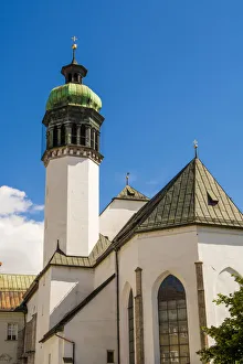Innsbruck Prints: Wiltener Basilica church, Old Town, Innsbruck, Tyrol, Austria