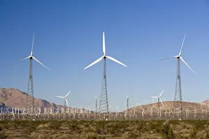 Images Dated 11th August 2015: A wind farm in the San Gorgonio Mountain Pass in Palm Springs California USA