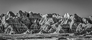 Badland Prints: The wind and water eroded landscape in the Badlands National Park seem desolate but make for beautiful natural carvings