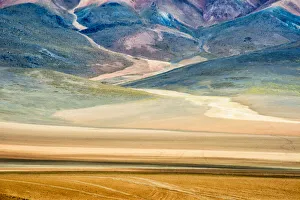 Winding Prints: Winding path in the mountain, Eduardo Abaroa Andean Fauna National Reserve
