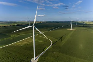 Wind Farm Prints: Windmill farm, Macon County, Illinois