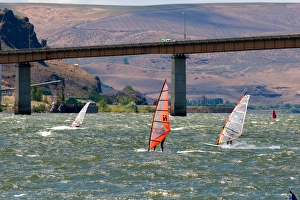 Images Dated 19th September 2006: Windsurfing the Columbia River near Biggs, Oregon