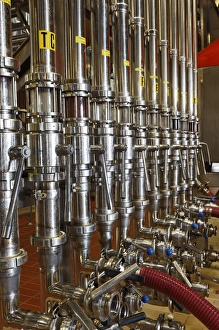 Machinery Prints: Wine distilling machinery, Castle Banfi, Tuscany, Italy