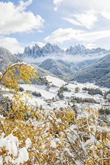 Quaint Prints: Winter snow, St. Magdalena village
