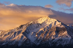 Sierra Prints: Winter sunrise on Mount Tom, Inyo National Forest, Sierra Nevada Mountains, California