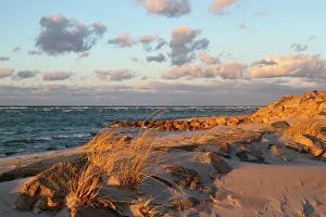 Winter sunset on Chapin Beach, Dennis, Cape Cod, Massachusetts, USA