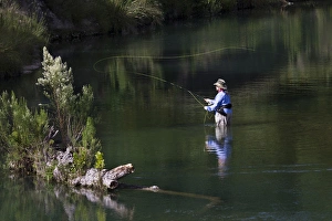 Images Dated 24th September 2010: Women flyfishing in the South Llano River, Junction, Texas