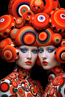 Multicolor Prints: Women in wild costumes. ©Jim Zuckerman / Jaynes Gallery / DanitaDelimont.com (AI)