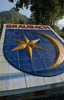 Prints of Braubach, Germany, a charming village on Rhine River. City Welcome sign Images Dated 2027 October: wonderful charming village on Rhine River of Braubach Germany city sign welcome
