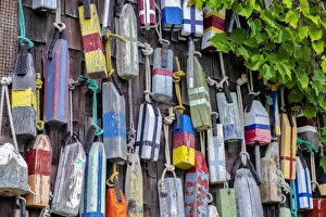 Rope Prints: Wooden buoys