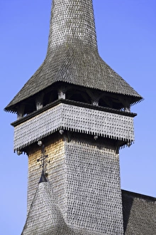Maramures Prints: The wooden church (biserica de lemn) of Poienele Izei, maramures, Romania is listed