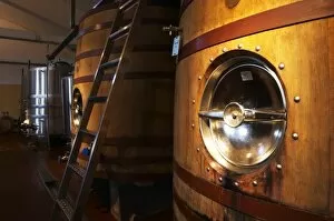 Wooden fermentation tanks Bodega Bouza Winery, Canelones, Montevideo, Uruguay, South