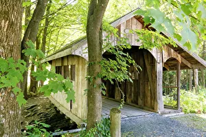 Rustic Prints: Woodstock, New York, USA. Covered bridge