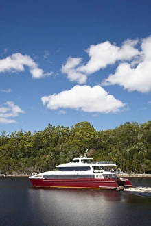 Franklin Prints: World Heritage Cruises Boat, Gordon River, Franklin - Gordon Wild Rivers National Park