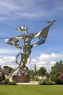 Images Dated 3rd August 2007: World Peace Statue at Grandcamp-Maisy in the region of Basse-Normandie, France