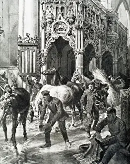 Belgium Prints: WORLD WAR I (1914-1918). The Occupation of Aerschot by the Germans