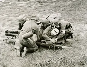 Contemporary Age Prints: WORLD WAR II (1939-1945). Evacuation of wounded by German health services