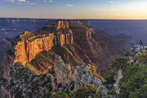 North Rim Prints: Wotans Throne at Cape Royal on the North Rim in Grand Canyon National Park, Arizona, USA