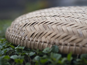 Flat Prints: Detail of woven basket in Hoi An, Vietnam