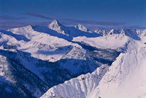 Snowy Prints: WS-86 View of Pfeifferhorn from the Big Cottonwood Ridge, near Alta, Wasatch Mountains
