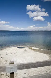 Images Dated 18th June 2008: WY, Yellowstone National Park, West Thumb Geyser Basin, on the shore of Yellowstone Lake