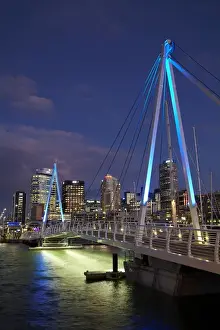 Dark Prints: Wynyard Crossing bridge between Viaduct Harbour and Wynyard Quarter, Auckland waterfront