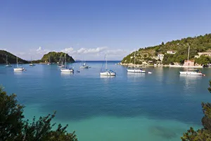Ionian Prints: Yachts at anchor, Lakka, Paxos, Greece